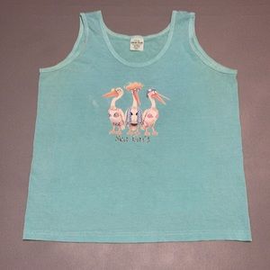 Vintage 90s - Y2K Comfort Colors Sea Gals Tank Top made in USA